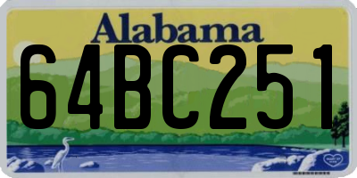 AL license plate 64BC251