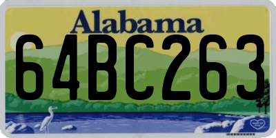 AL license plate 64BC263