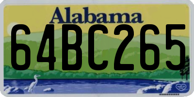 AL license plate 64BC265