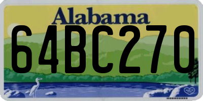 AL license plate 64BC270
