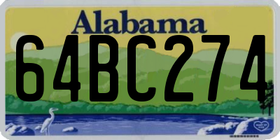 AL license plate 64BC274
