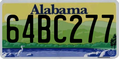 AL license plate 64BC277