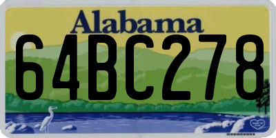 AL license plate 64BC278