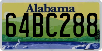 AL license plate 64BC288