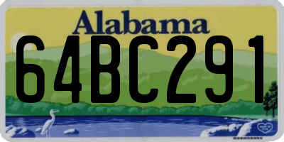 AL license plate 64BC291