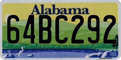 AL license plate 64BC292