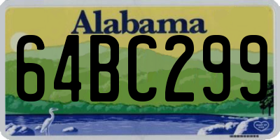 AL license plate 64BC299