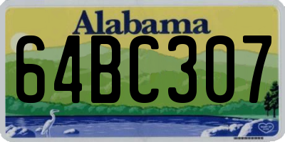 AL license plate 64BC307