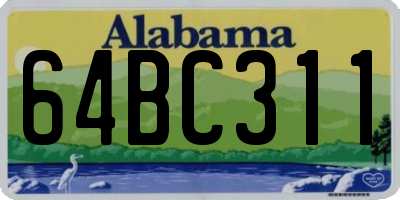AL license plate 64BC311