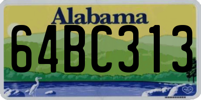 AL license plate 64BC313