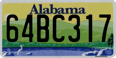 AL license plate 64BC317