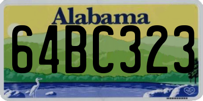 AL license plate 64BC323