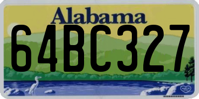 AL license plate 64BC327