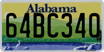 AL license plate 64BC340