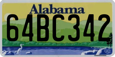 AL license plate 64BC342