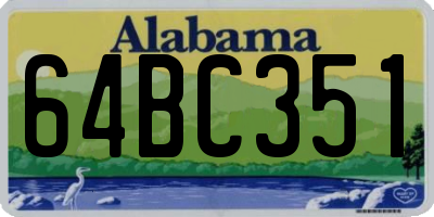 AL license plate 64BC351