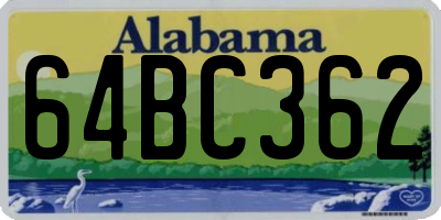 AL license plate 64BC362