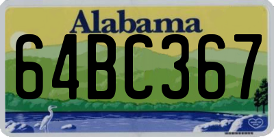 AL license plate 64BC367