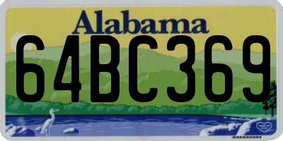 AL license plate 64BC369