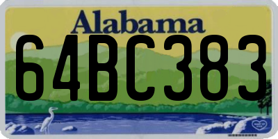 AL license plate 64BC383