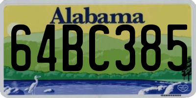 AL license plate 64BC385