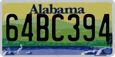 AL license plate 64BC394