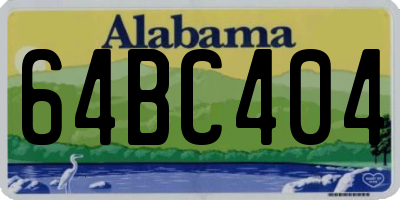 AL license plate 64BC404