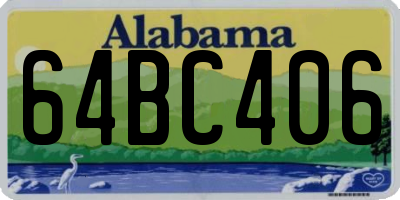 AL license plate 64BC406