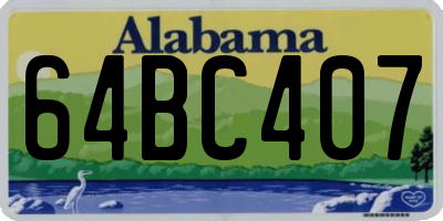 AL license plate 64BC407