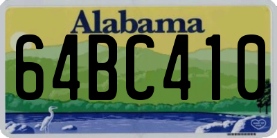AL license plate 64BC410