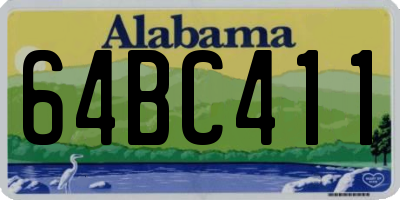 AL license plate 64BC411