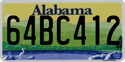 AL license plate 64BC412