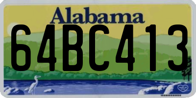 AL license plate 64BC413
