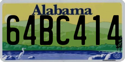AL license plate 64BC414