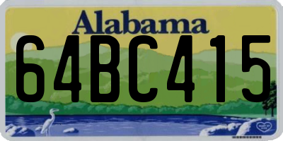 AL license plate 64BC415