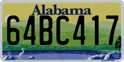AL license plate 64BC417