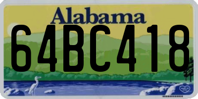 AL license plate 64BC418