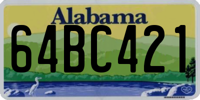 AL license plate 64BC421