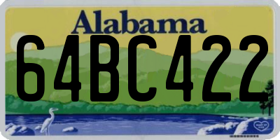 AL license plate 64BC422