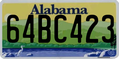 AL license plate 64BC423