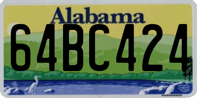 AL license plate 64BC424