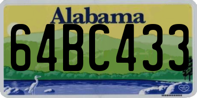 AL license plate 64BC433