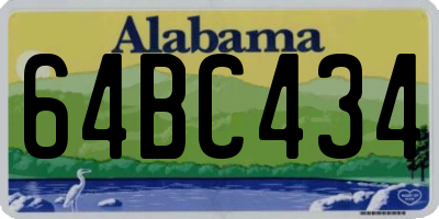 AL license plate 64BC434