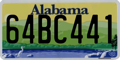 AL license plate 64BC441
