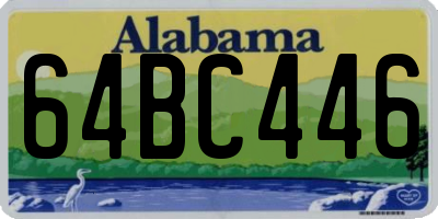 AL license plate 64BC446