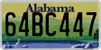 AL license plate 64BC447