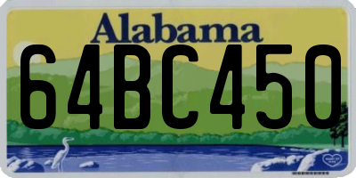 AL license plate 64BC450