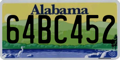 AL license plate 64BC452
