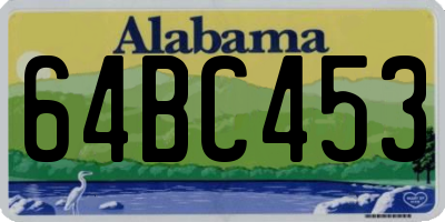 AL license plate 64BC453