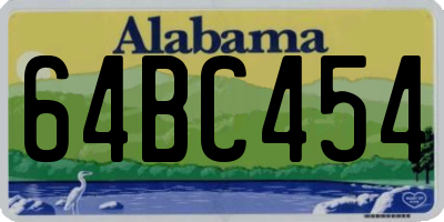 AL license plate 64BC454